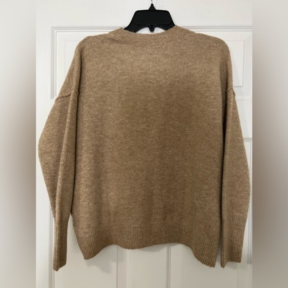Vince Camuto drop sleeve sweater camel XS oversized boyfriend - Picture 7 of 12